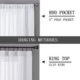thumbnail image 5 of Cortinas transparentes Tollpiz de lino texturizado, 138 x 115 cm, color blanco, 2 paneles, 5 of 5
