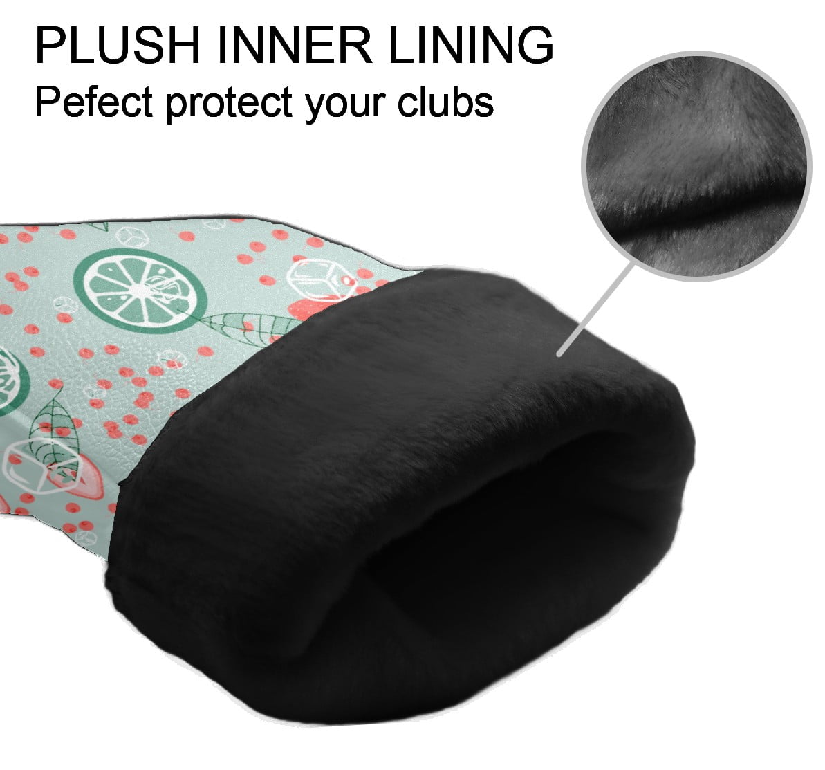 Golf Club Head Cover Waterproof Leather Golf Accessories HeadCovers Set Driver Headcover for Women Men Fruit