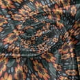 thumbnail image 5 of Ambesonne Floral Valance Pack of 2, Swirling Branches of Flowers, 54"X12", Dark Night Blue and Orange, 5 of 5