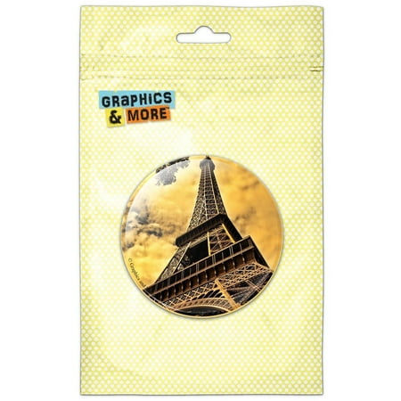 - Eiffel Tower Paris Vintage Pinback Button Pin Badge