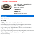 thumbnail image 2 of Front Brake Rotor - Compatible with 2008 - 2015 Scion xB 2009 2010 2011 2012 2013 2014, 2 of 2