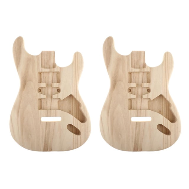 Tachiuwa 2 Pieces Electric Sycamore Wood Body for Instrument Replacement Parts Set