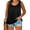Black1, variant on Plus Size Women Solid Color Sleeveless Casual Tank Tops Crew Neck Simple Camisole 5XL