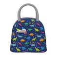 thumbnail image 1 of Gaeub Dinosaurs Adventure Lunch Bag Water-Resistant, Leakproof, Durable, with Spacious Main Compartment and Front Pocket, for School, Work, Picnic, Outdoor Use-One Size, 1 of 6
