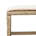thumbnail image 6 of vidaXL 13 Piece Patio Dining Set with Cushions Beige Poly Rattan, 6 of 11