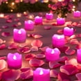 thumbnail image 5 of Topstone Remote Control Flameless Candles with Timer ,CR2450 Battery Powered Led Votive Candles,Electric Candles, Tea Lights Candles for Seasonal and Festival Decoration,Pink Light ,12 pcs, 5 of 7