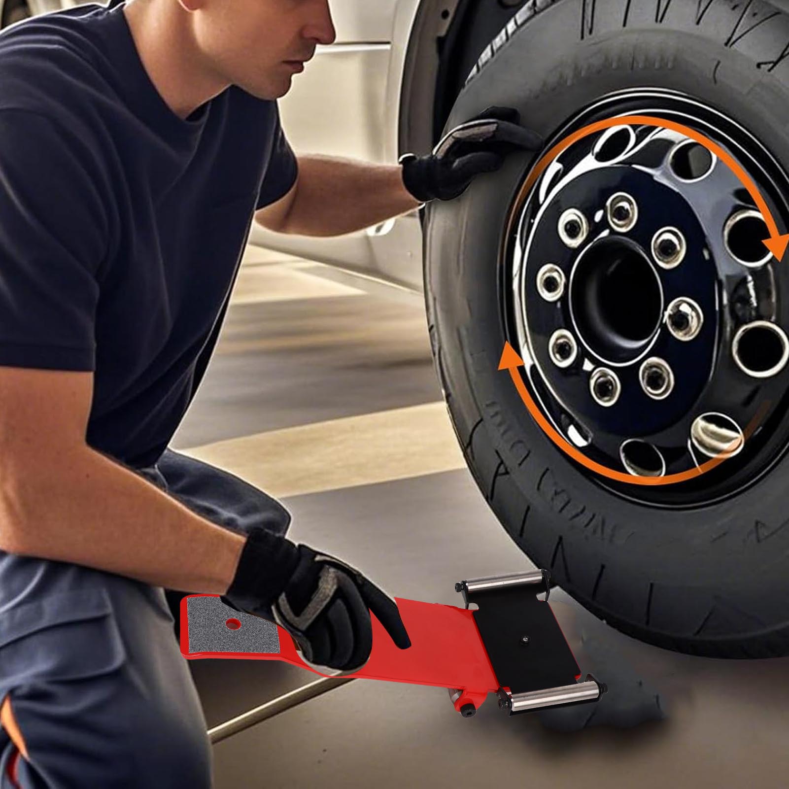 Cric De Levage Pour Pneus Lourds - Plaque à Rouleaux Pour Alignement - Pour SUV, Camion, Voiture, Moto - Acier Robuste