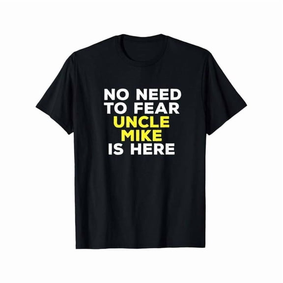 100% Cotton nice MIKE Funny Uncle T-Shirt Gift Family Mens Graphic Name T-Shirt Golf Gift T-Shirt For Men and Women