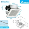 thumbnail image 4 of Delta Breeze GreenBuilder Ventilation Fan 80CFM with Humidity Sensor, White, 4 of 13