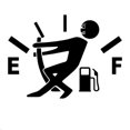 thumbnail image 1 of Juego de 5 pegatinas divertidas para coche para alto consumo de gasolina, indicador de combustible, pegatinas vacías (negro), 1 of 5