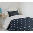 thumbnail image 4 of Ambesonne Dark Blue Quilted Bedspread Set 2 Pcs, Navy Inspired Pattern, Twin Size, Dark Blue and White, 4 of 6