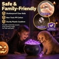 thumbnail image 4 of Halloween Cauldron Decor Kit, DIY Witches Bubbling Cauldron with 30 LED Purple Lights, 40 Orbs and Cotton for Mantel Tabletop Party Decor, 4 of 7