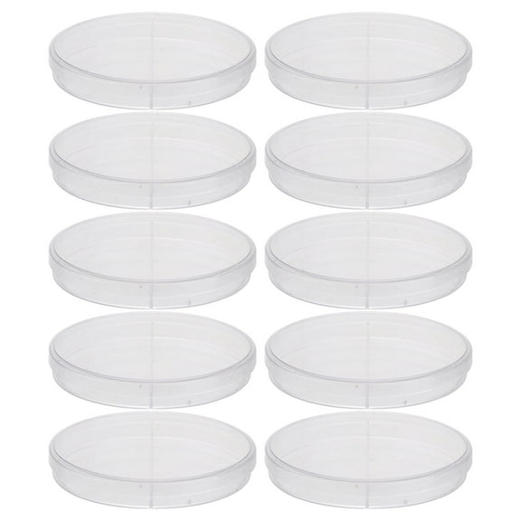 Raindrops 10pcs Agar Plates Culture Plate Petri Two Compartments Dish Set