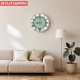 thumbnail image 6 of Wooden Wall Clock with Mint Green Gradient Dial, Silent Movement, Battery Operated (AA Batteries Not Included), Artistic Home Decor, 10×10inch (25×25cm), 6 of 9