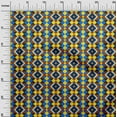thumbnail image 3 of oneOone Viscose Chiffon Yellow Fabric Geometric Diy Clothing Quilting Fabric Print Fabric By Yard 42 Inch Wide, 3 of 4