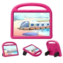 Dteck Case for Amazon Fire HD 10 2021/HD10 Plus 2021 10.1-inch 11th Generation,Kids Friendly EVA Foam Shockproof Handle Kickstand Case Lightweight Protective Shell Cover,Pink