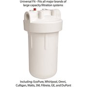 EcoPure EPW4P Pleated Whole Home Replacement Water Filter - Universal Fit - Fits Most Major Brand Systems