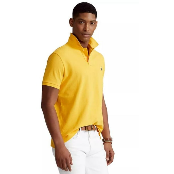 Polo Ralph Lauren Men's Classic Fit Mesh Polo Shirt, Gold Bugle XL -  