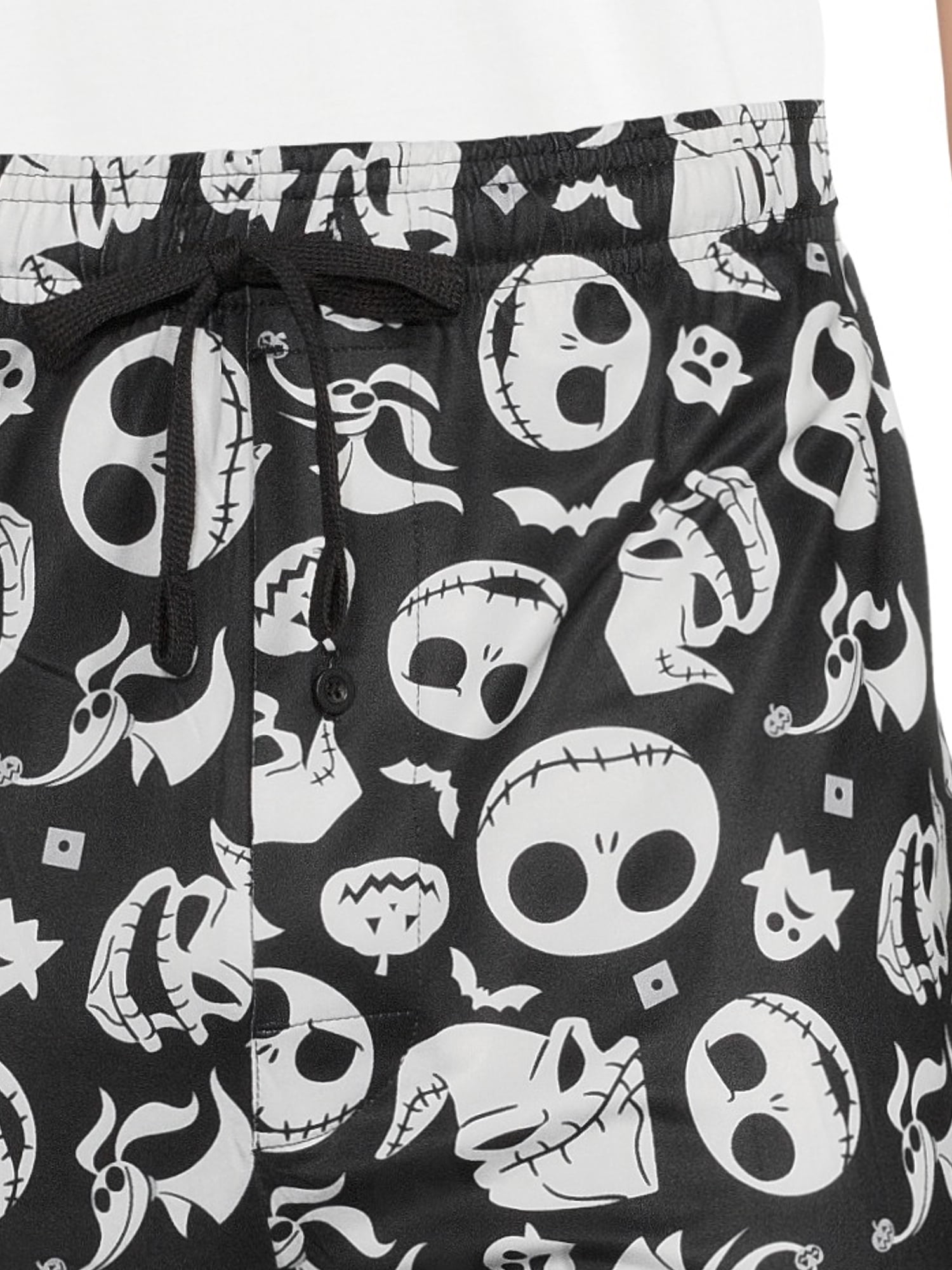 The Nightmare Before Christmas Men's Polyester Stretch Pajamas, Black