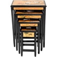 thumbnail image 3 of Oriental Furniture Gold Lacquer Nesting Tables - Cranes, 3 of 6