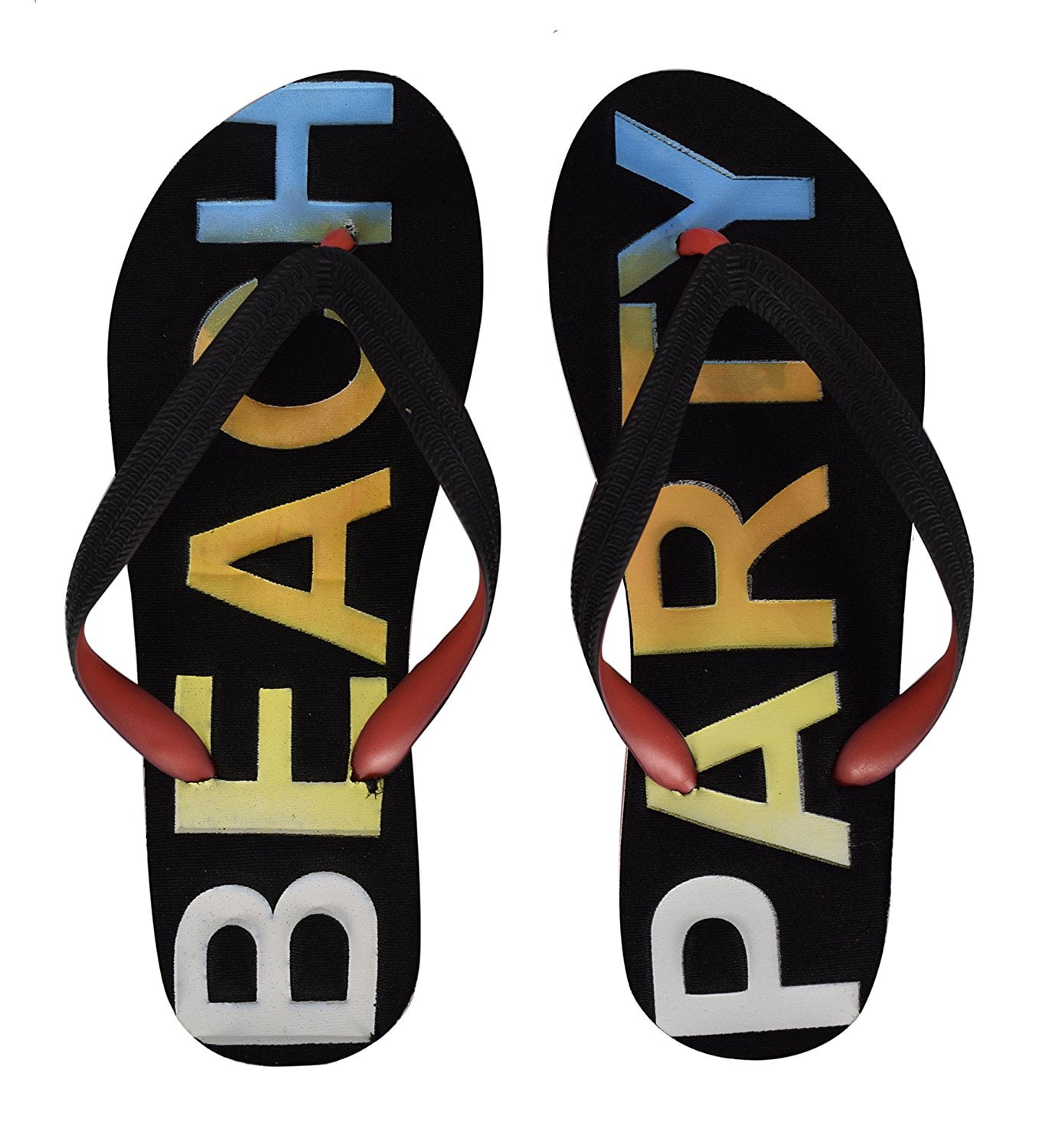peach flip flops