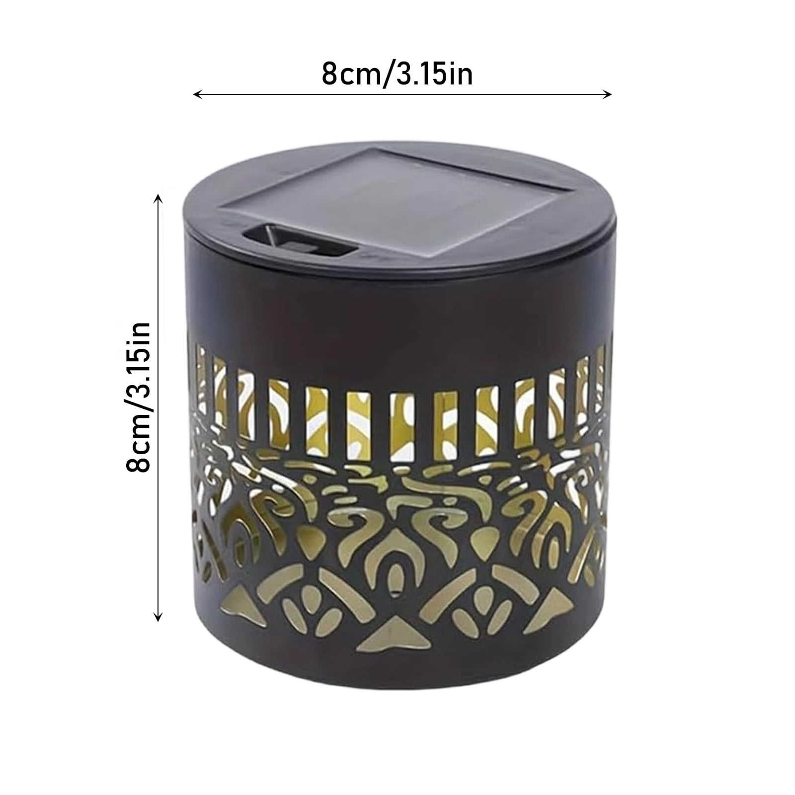 Seven-Color Changing Solar Mandala Projection Wall Light Decorative Solar Mandala Lights Outdoor Waterproof Metal Fence Lights for Yard Garden Post Patio Backyard Decor
