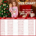 thumbnail image 5 of Girls Christmas Pajamas，Kids Long Sleeve Sleepwear with Santa Claus and Snowman Suit for Girls 2-12 Years and 18" Dolls Clothes, 5 of 7