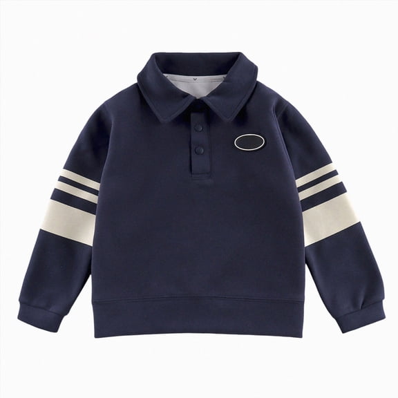 WXFAZCVU Boys Shirts Lapel Button Down Long Sleeved Tops Kids Fall Fashion School Clothes Size 7-8 Years