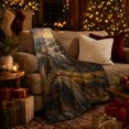 thumbnail image 3 of Majestic Stag At Sunrise Mountain Forest, Peaceful Mountain Lake Scene, Warm Flannel Blanket for Cabin and Lodge, Outdoor Lovers Father's Day Gift, Artistic Home Decor, 3 of 9