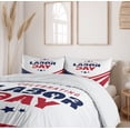 thumbnail image 6 of Labour Day Duvet Cover Sets, Celebrating Labor Day Composition with an American Flag, Bedding Set with 2 Duvet Covers & 4 Pillowcases, 2 Pack Queen Size, Night Blue Vermilion, by Ambesonne, 6 of 7