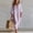 Light Purple, variant on Morttic Women's V-Neck Three-Quarter Sleeve Maxi Dress – Bohemian Lazy Vacation Style for Spring/Summer Beach & Daily Wear Pink,S