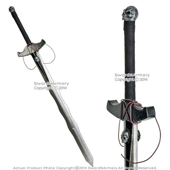 44" Long Dark Demo Skull LARP Foam Sword Fantasy Latex Anime Cosplay