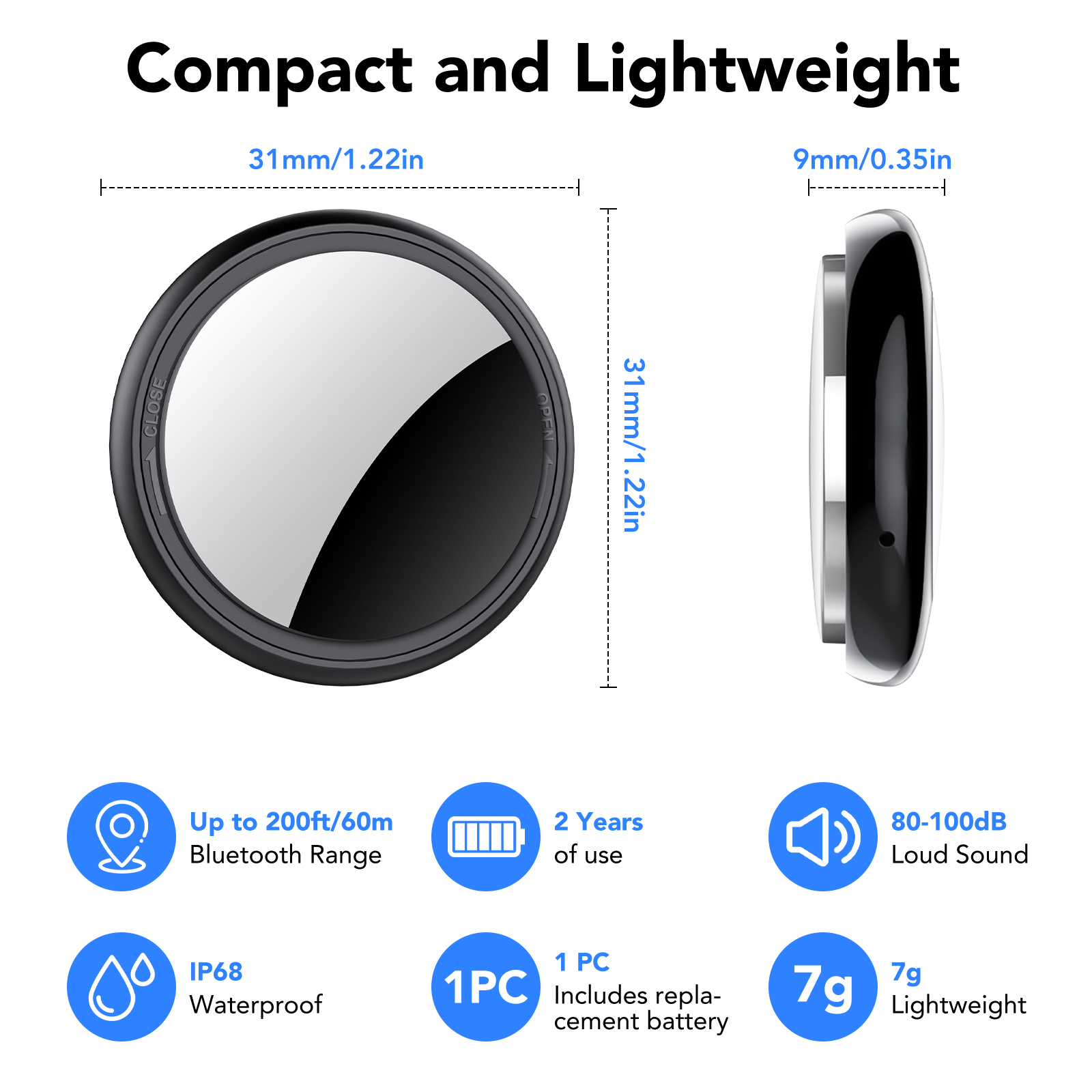 IKT Air Tracker Tag 4-Pack with Apple Find My photo 4