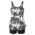 thumbnail image 5 of Xdegoge Bathing Suit for Women Tummy Control Tankini Swimsuits Palm Trees Print Hawaiian Bathing Suit Modest Blouson Swimwear with Boyshorts Black M Traje De Baño Para Mujer Flash Deals, 5 of 5