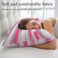 thumbnail image 5 of Pink Gray Stripes Pillow Covers, Linen Long Throw Pillow Case, Watercolor Modern Abstract Minimalist Holiday Pillow Protector Decorative Cushion Cover for Living Room/Bedroom 20" x 36", 5 of 8
