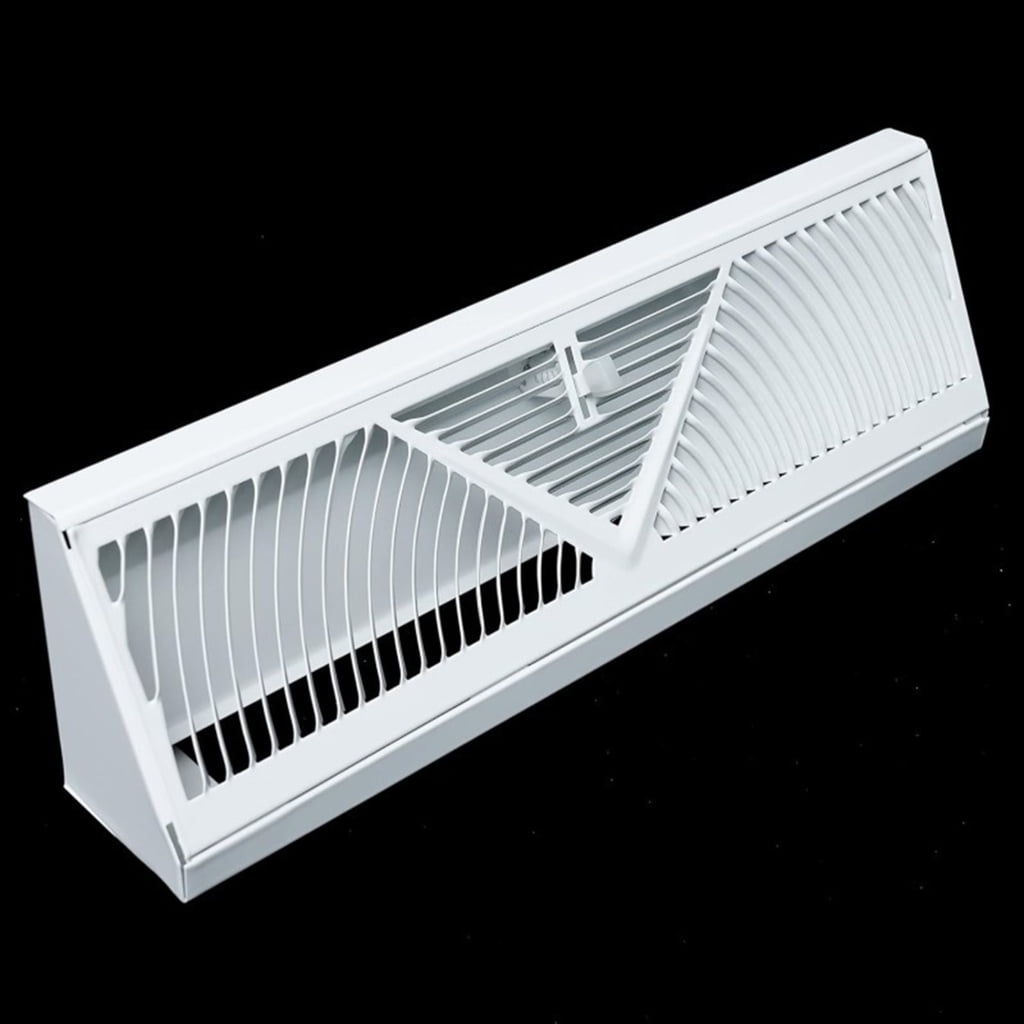 18 Inch Long Steel Floor Wall Corner Vent Cover with Adjustable Airflows Control
