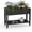 black, variant on EasyUp Raised Garden Bed with Trellis for Climbing Plants,Outdoor Herb Garden Planter with Drainage Plug and Gauge,Durable Dust-Proof Resin for Garden, Patio, Balcony, and Backyard