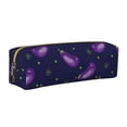 thumbnail image 1 of Disketp Eggplant Estuche de Lápices de Cuero con Cierre, Estuche Compacto para Papelería, Bolígrafos y Accesorios Pequeños, 1 of 7