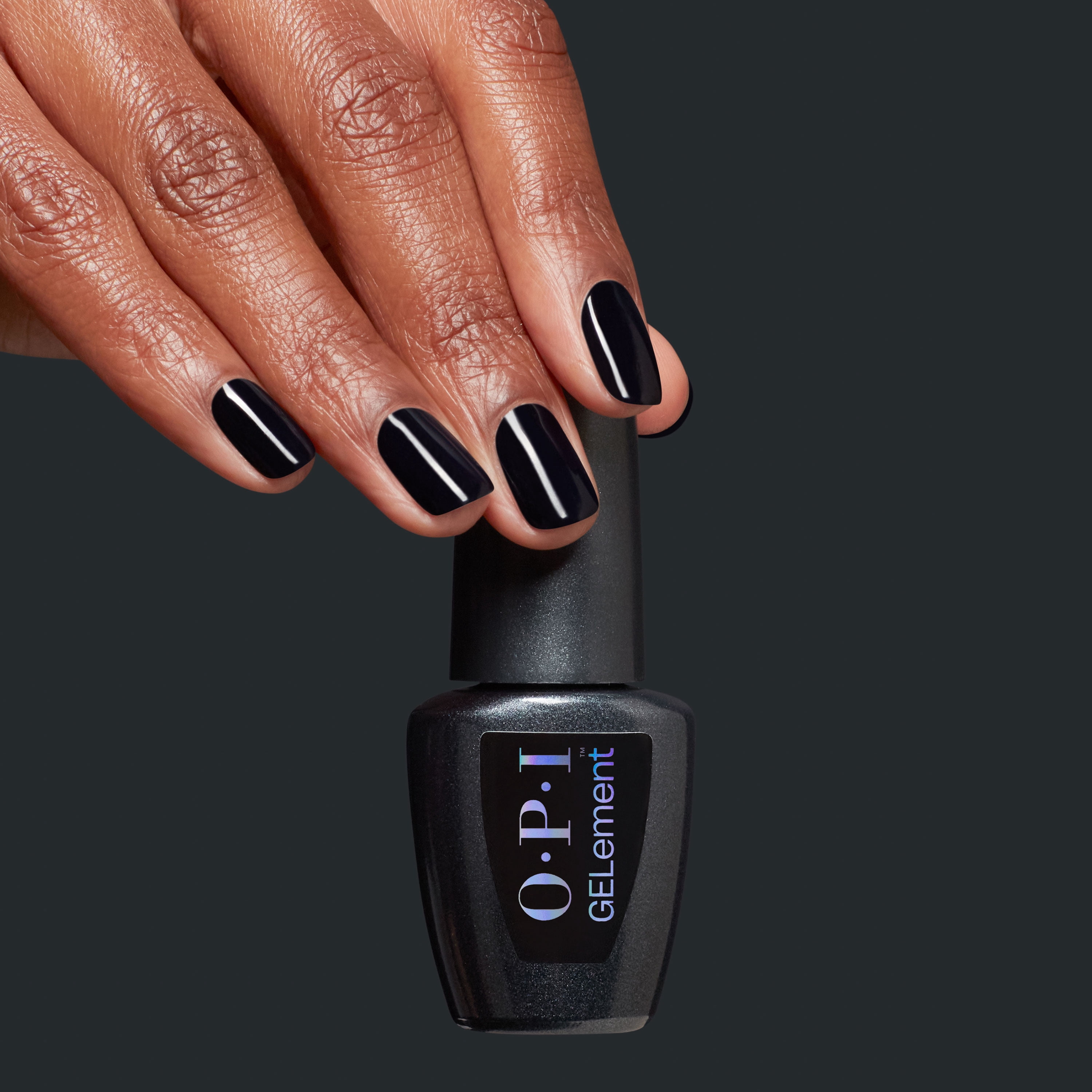 OPI GELement Collection, EMOtional, Black Gel Nail Polish, 9 mL, 0.3 Fl. Oz.