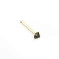thumbnail image 1 of 14K Gold Nose bone stud with Black Cubic Zirconia 22g, 1 of 5