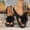 Black, variant on 3D Floral Sandals for Women Flatform Thongs Flip Flops Summer Boho Sandals with Big Flower Decoration Lightweight Casual Flip Flops for Beach Vacation Fashion (Black 9.5)