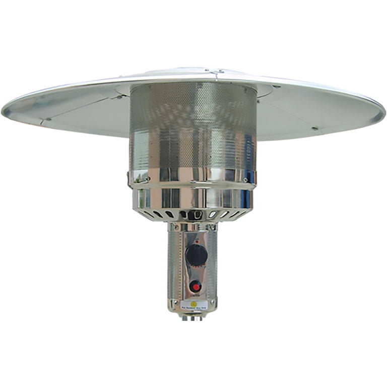hanover 7' umbrella propane patio heater Bronze Stainless Steel 7-foot 41,000-BTU Set it up on your patio Under Table Hortus Patio Heater