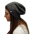 thumbnail image 2 of Beverly Hills Polo Club Beanie Hats, Unisex Knit Caps, Slouchy Beanie Hat Skull Cap for Men and Women (Cuffed Solid Navy), 2 of 2