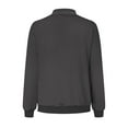 thumbnail image 3 of VINUSLI Womens Varsity Bomber Jackets Solid Lightweight Zip Up Long Sleeve Jacket 2024 Fall Outdoor Windbreaker with Pocket Dark Gray,XXXXXL, 3 of 4