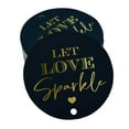 thumbnail image 1 of Inkdotpot Pack Of 50 Let Love Sparkle Wedding Favor Paper Tags Craft Real Gold Foil Hang Tags, 1 of 6