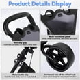 thumbnail image 5 of 3 Wheel Golf Push Cart, Foldable Golf Bag Cart with Ball Loading Aperture, Scorecard Board, Water Bottle Holder, Foot Brake-Black, 5 of 8