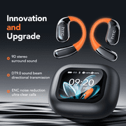HTC NE27 Wireless Earbuds, AI Translate Earbuds Bluetooth 5.4 Headphones, Translator Earbuds with Mic Smart Screen,48H IP6 Waterproof Sport Headset