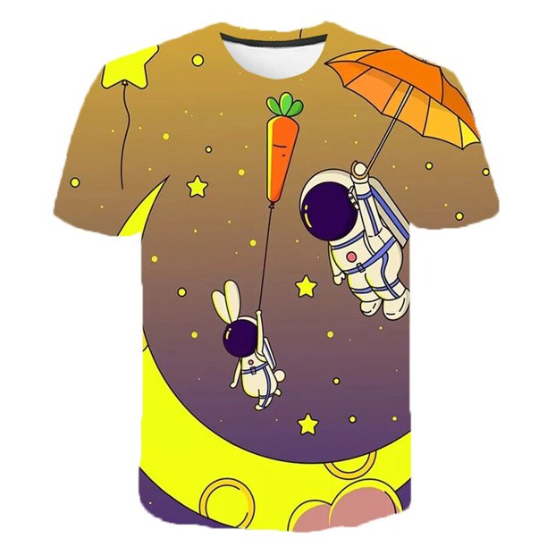 Anime Cartoon Teenager Men's and Women's T-Shirts Casual Print Hip Hop Harajuku Personality Round Neck Short Sleeve Top6T Gong Bohan LED