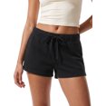 thumbnail image 1 of Shorts cortos de verano para mujer, elegantes, de color liso, con cintura elástica y cordón ajustable, ideales para la playa y uso diario., 1 of 8