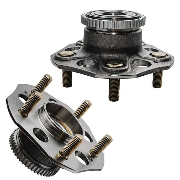 Detroit Axle - 2 Rear Wheel Bearing Hubs for 1997-2001 Honda Prelude 1998 1999 2000 Wheel Hub Bearings Assembly Replacement, Pair Hubs